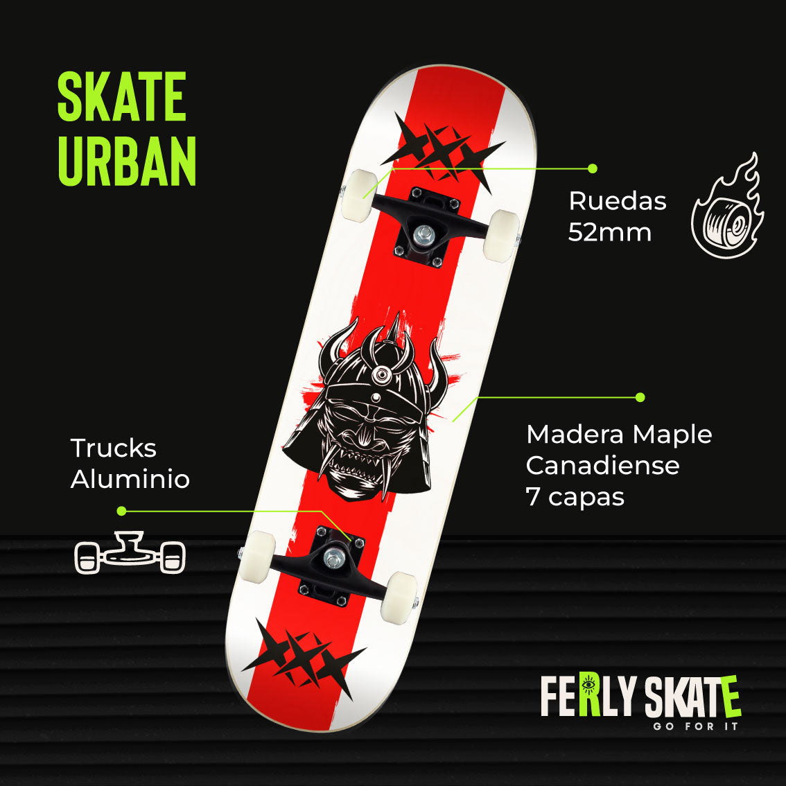 Patineta Urbana Samurai + Llave T
